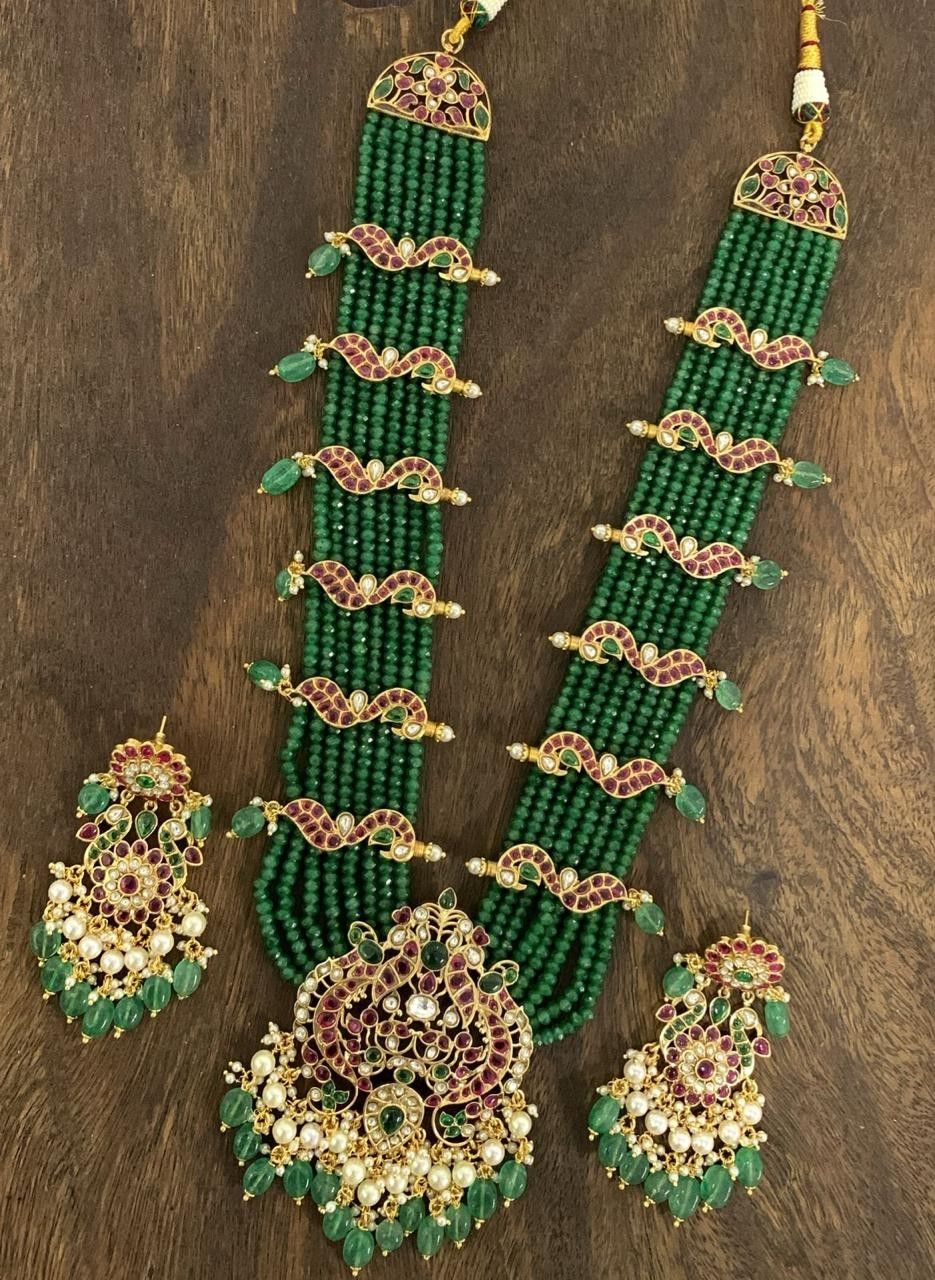 Karuna Greend Beads Mala Set