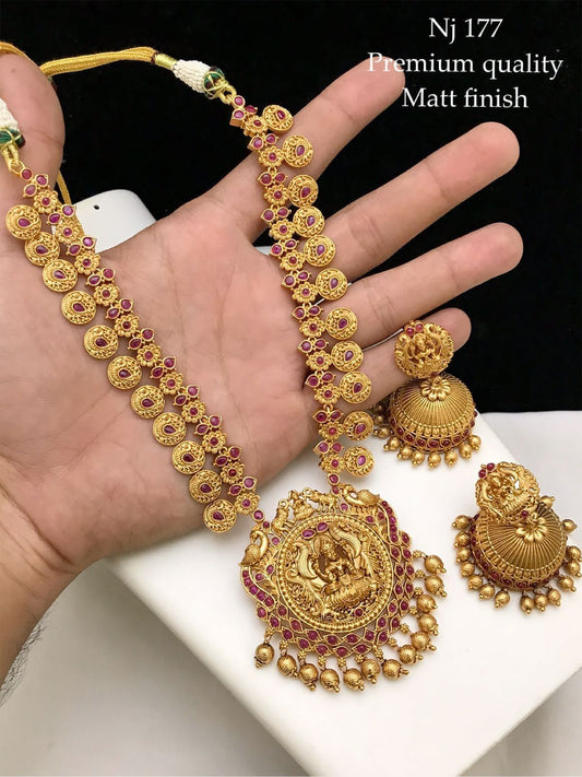 Premium Quality Matta Finished Necklace Set