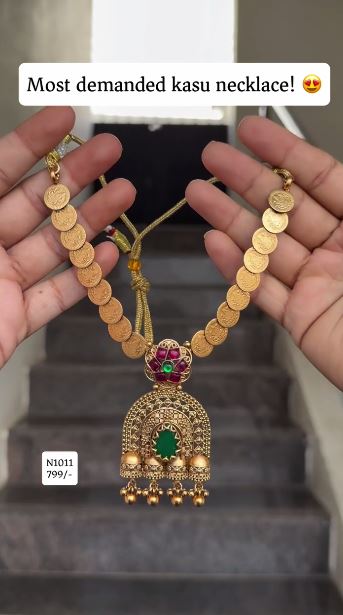 Most Demanded Kasu Necklace Set